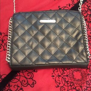 Black chain quilted purse goth punk Hot Topic